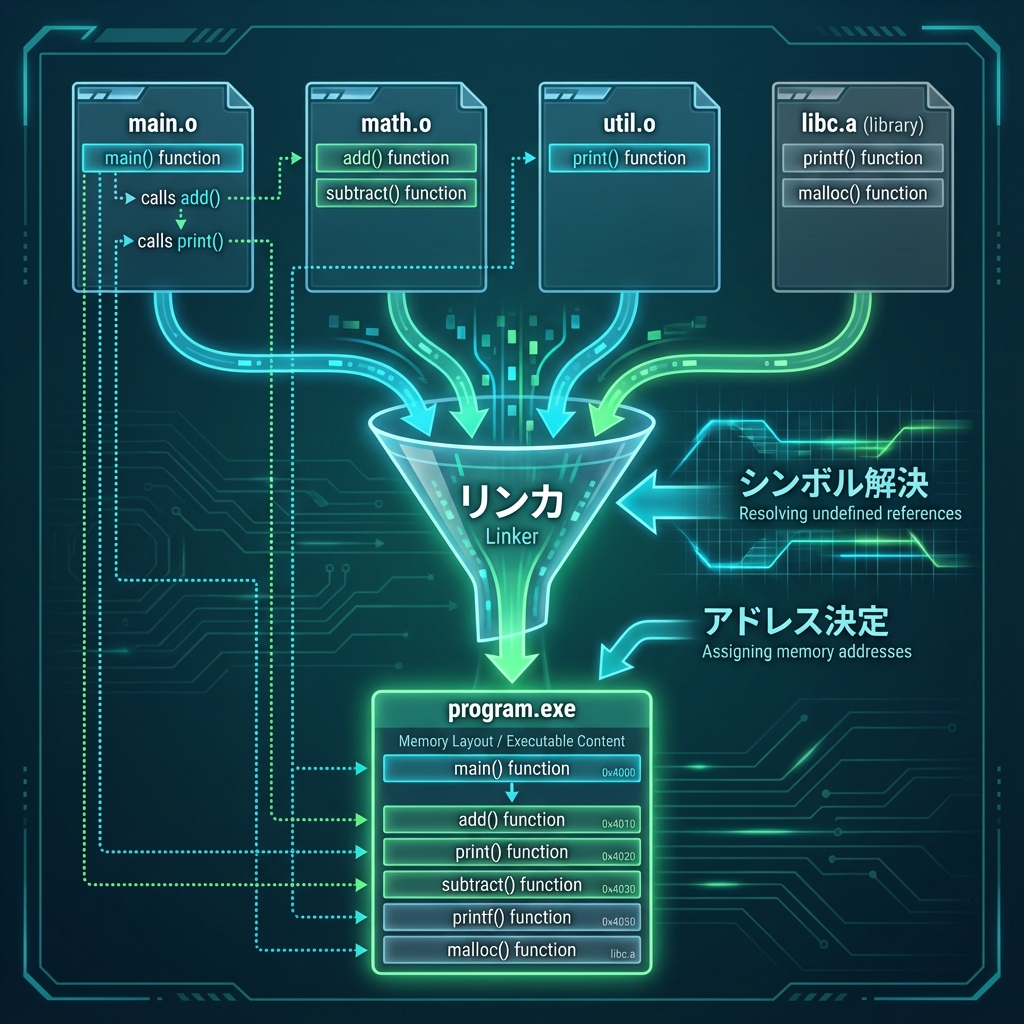 リンカの結合プロセス