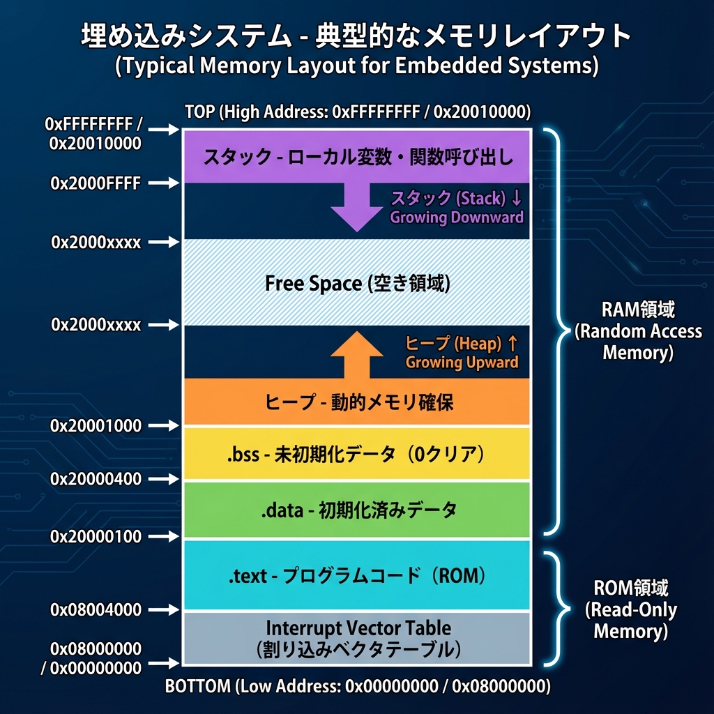 メモリレイアウトの全体像