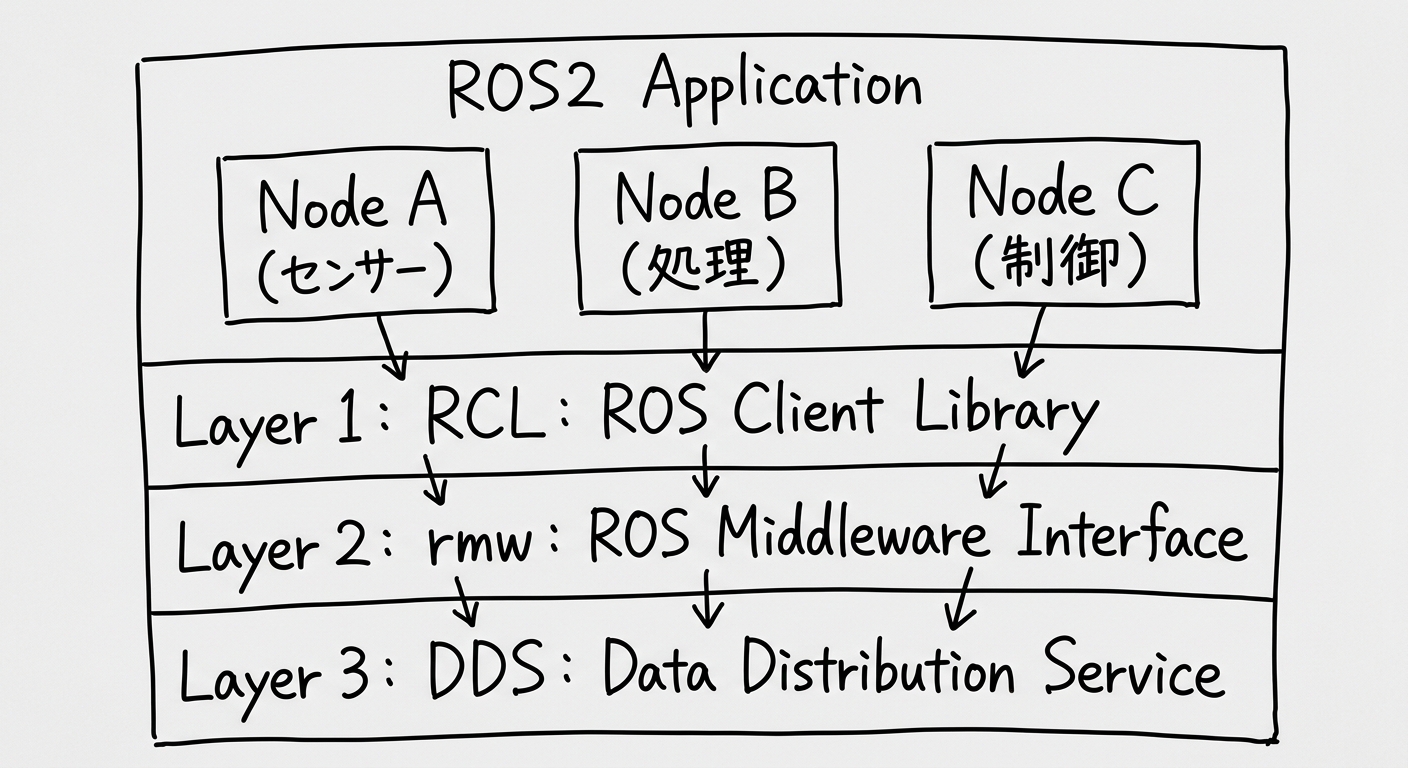 ROS2アーキテクチャ層図