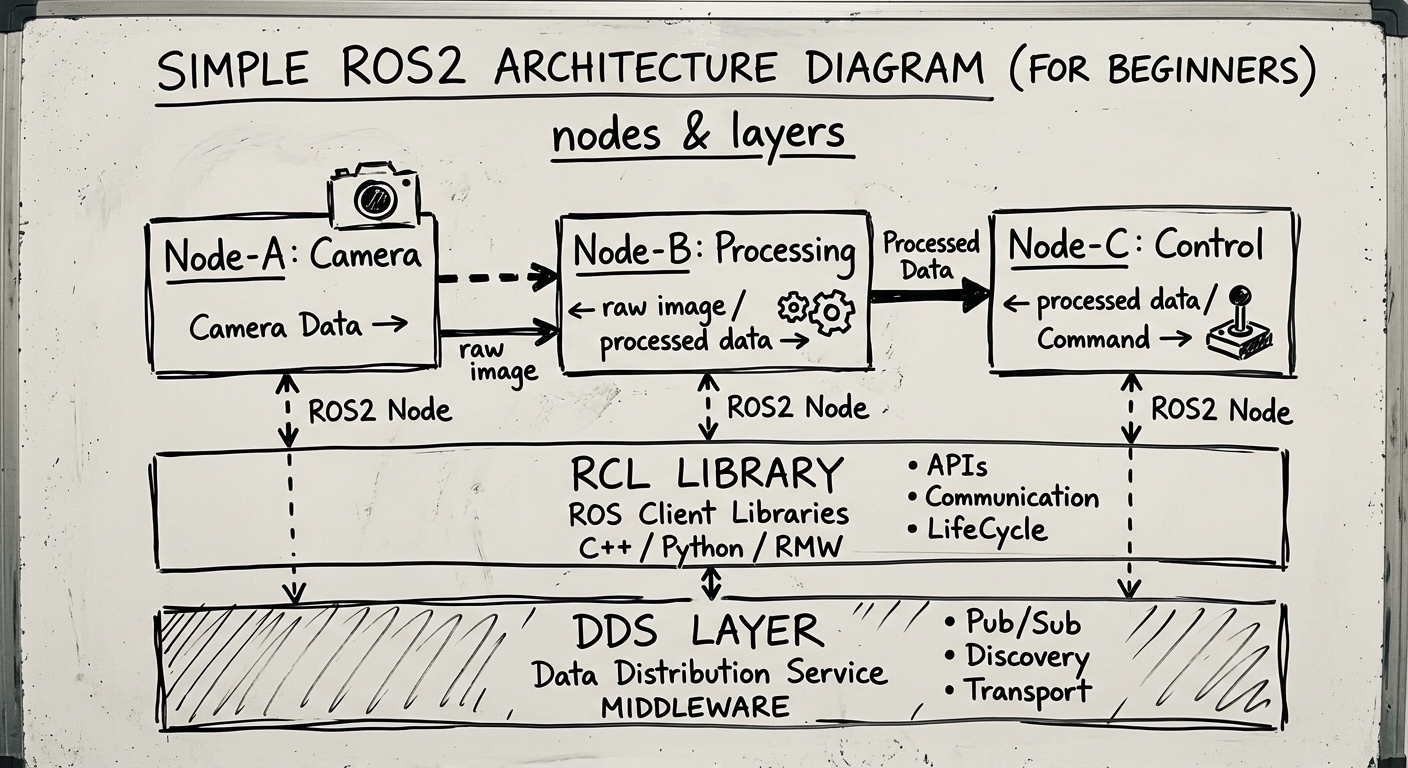 ROS2アーキテクチャ図