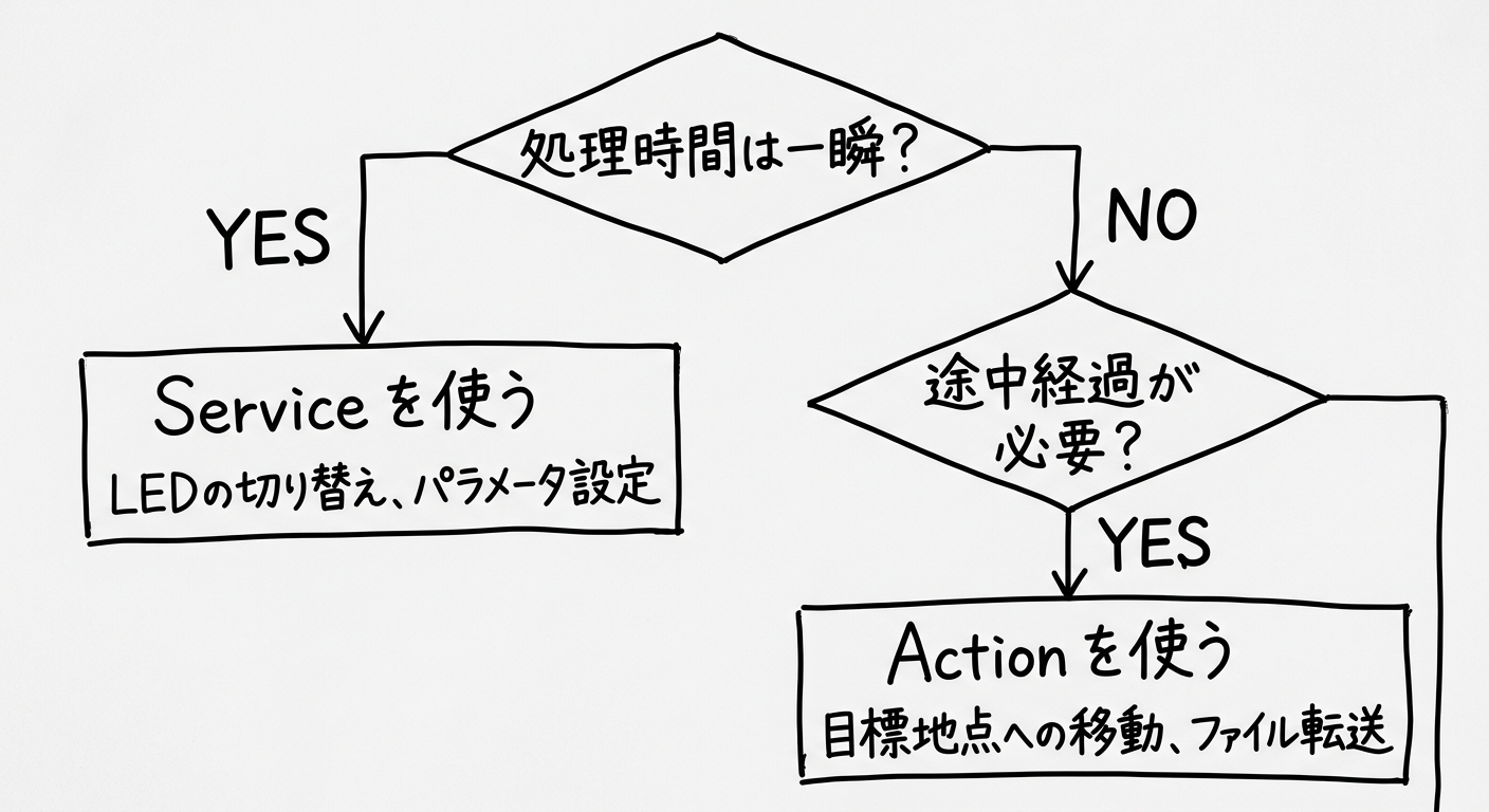 サービス vs アクション 比較
