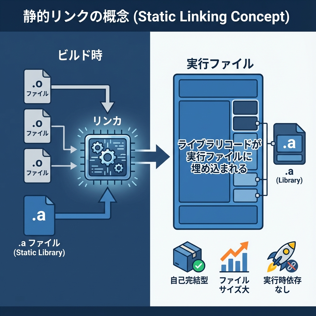 静的リンクの仕組み
