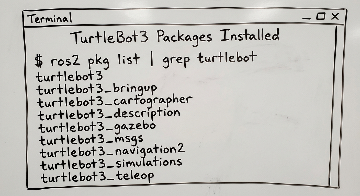 TurtleBot3関連パッケージのインストール完了画面