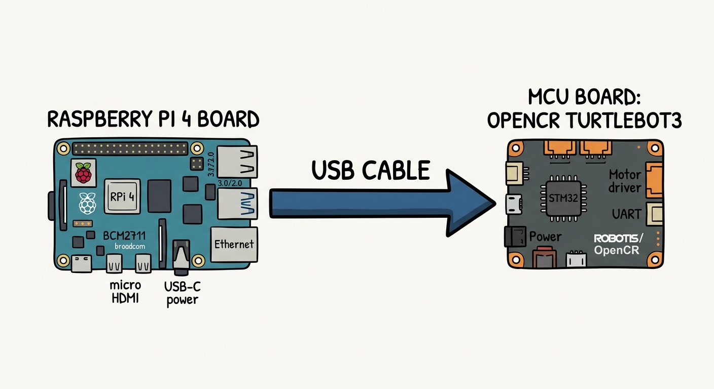 OpenCRとRPi4のUSB接続の確認